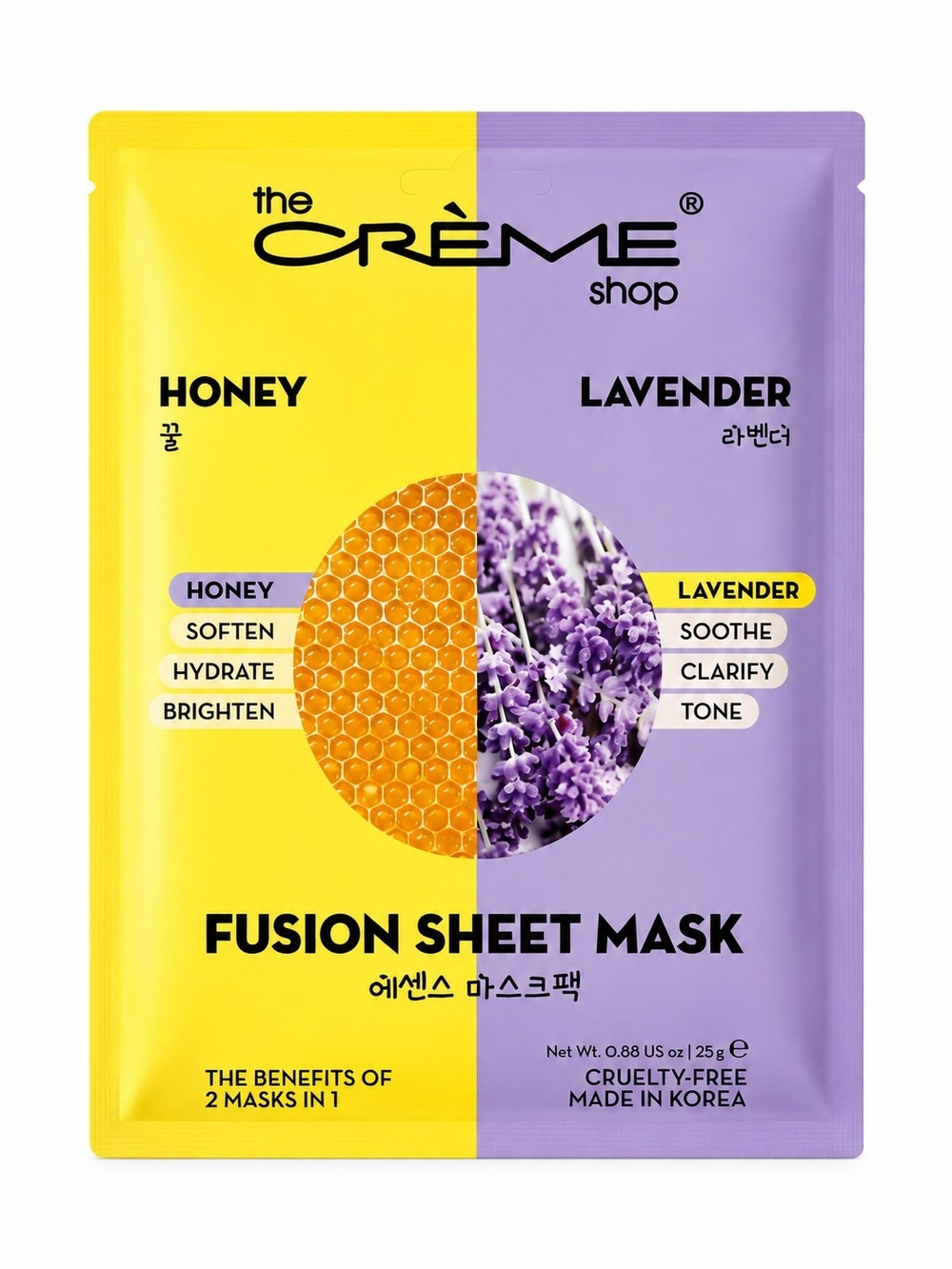 The Crème Shop Honey & Lavender Fusion Sheet Mask – 5 Pack